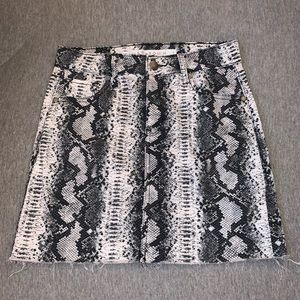 Snake Skin Mini Skirt